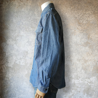 UES_502601_02_2_トリプルステッチワークシャツ_Blue