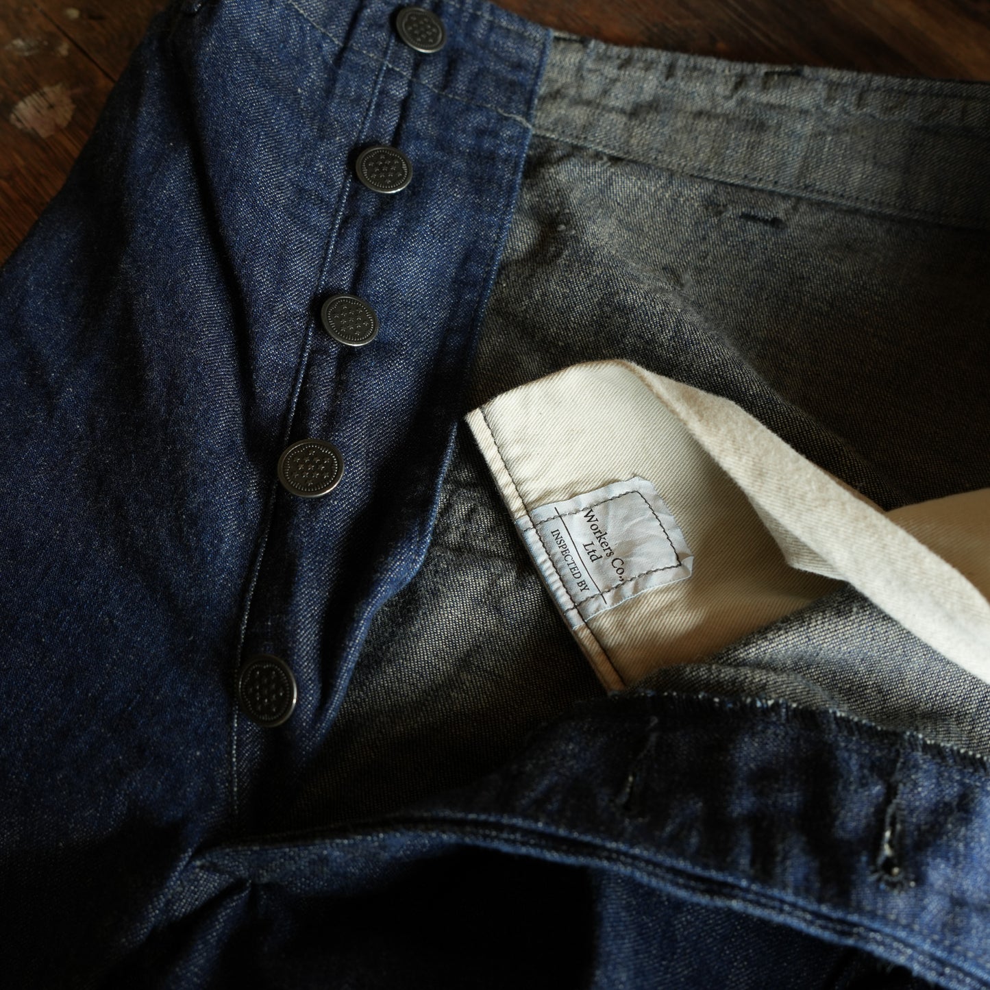 WORKERS_M43 Trousers Mod_10 oz Brown Back Denim