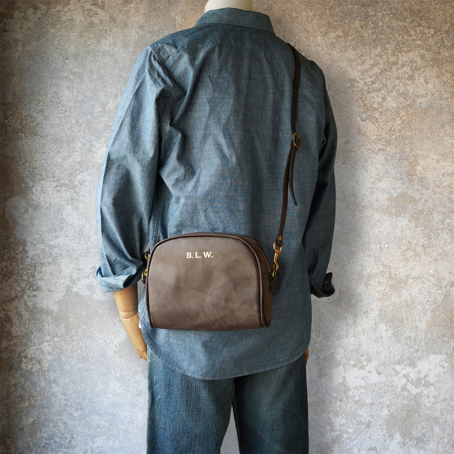 VASCO_VS-296L LEATHER OFFICER POUCH BAG_GRAY