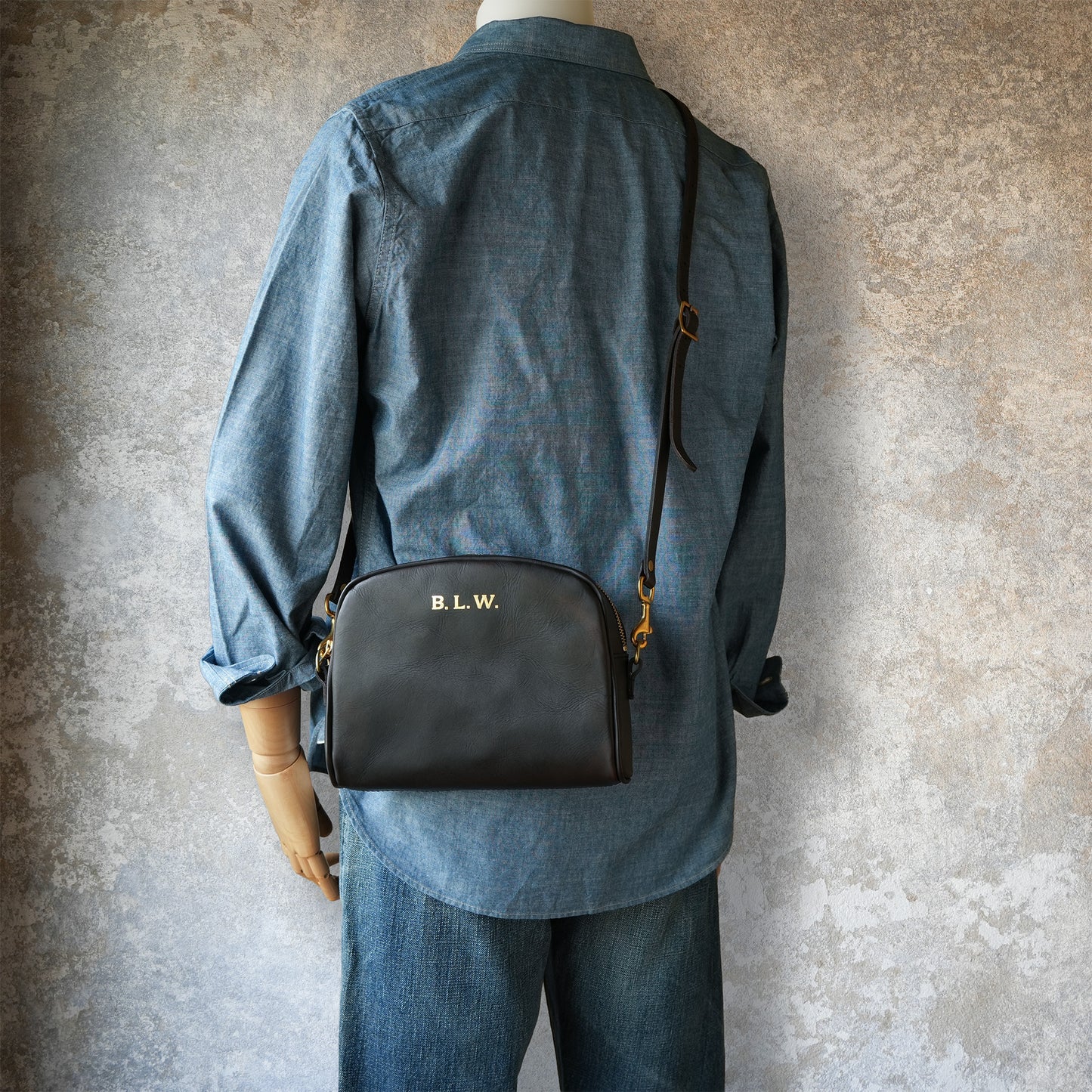 VASCO_VS-296L LEATHER OFFICER POUCH BAG_BLACK