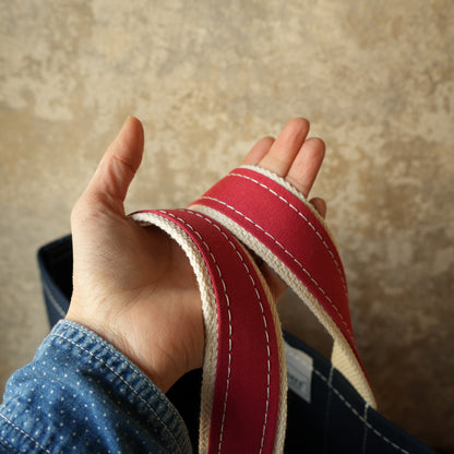 WORKERS_Deluxe Tote Bag_Navy Body x Red Handle