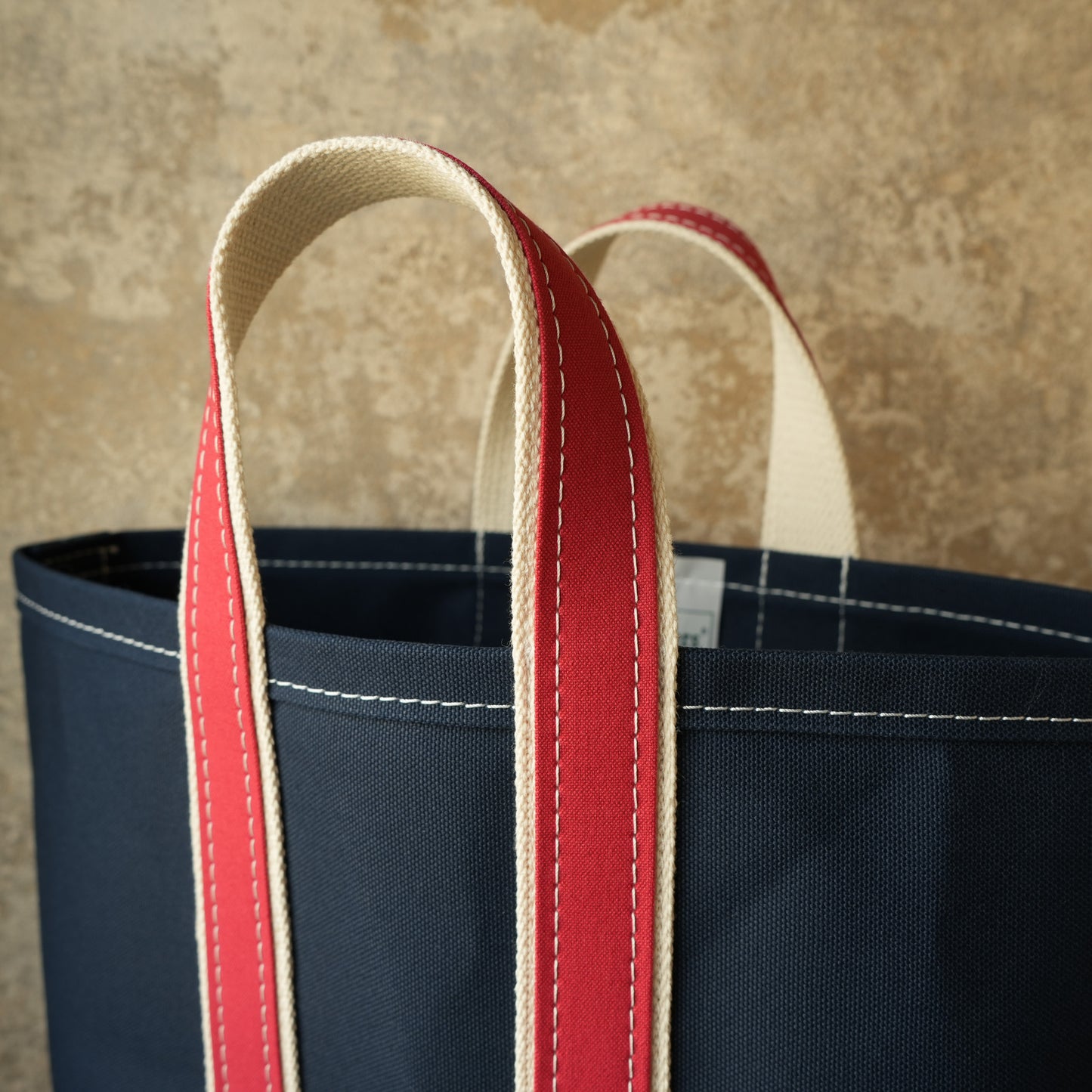 WORKERS_Deluxe Tote Bag_Navy Body x Red Handle