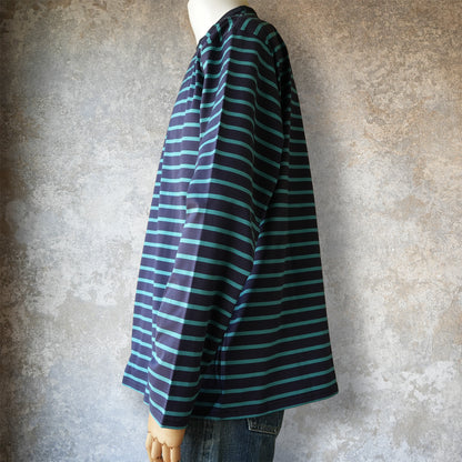 WORKERS_Border T_Long Sleeve_c#E/ Neon Blue x Navy