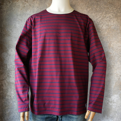 WORKERS_Border T_Long Sleeve_C/#Gray/Trim White x Red x Navy
