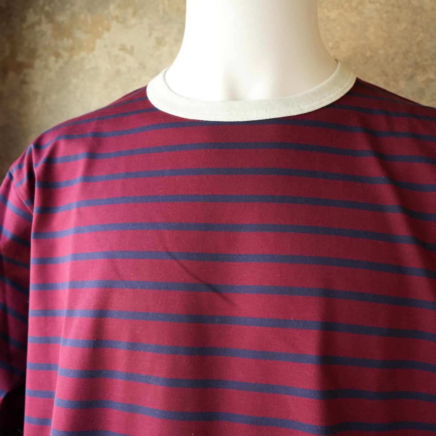 WORKERS_Border T_Long Sleeve_C/#Gray/Trim White x Red x Navy