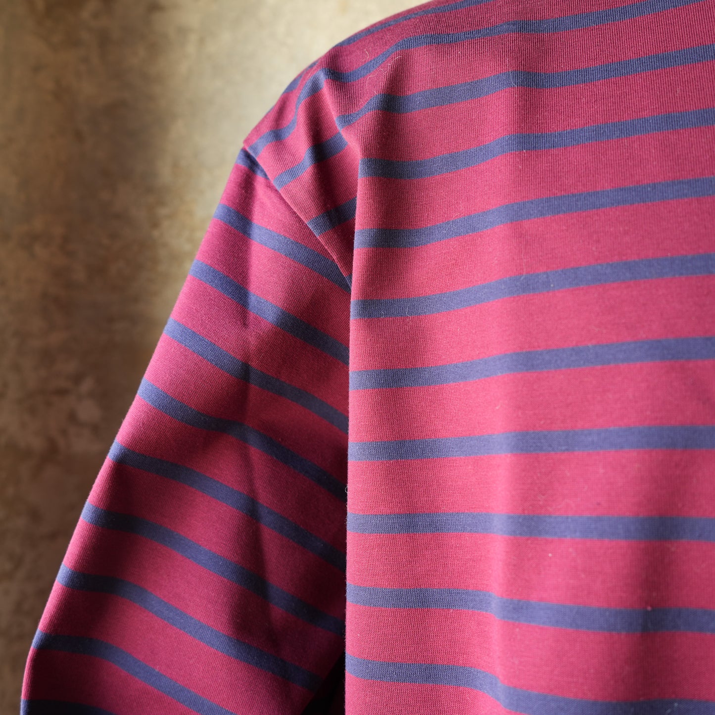 WORKERS_Border T_Long Sleeve_C/#Gray/Trim White x Red x Navy