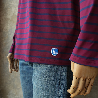 WORKERS_Border T_Long Sleeve_C/#Gray/Trim White x Red x Navy