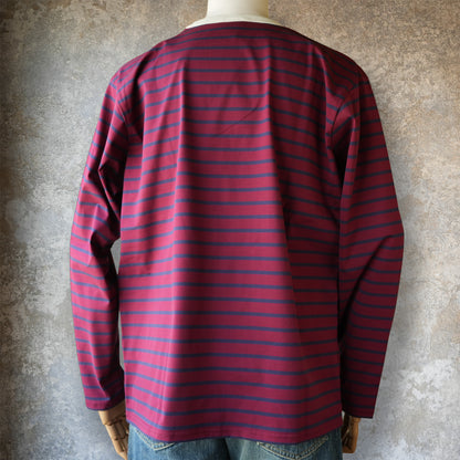 WORKERS_Border T_Long Sleeve_C/#Gray/Trim White x Red x Navy