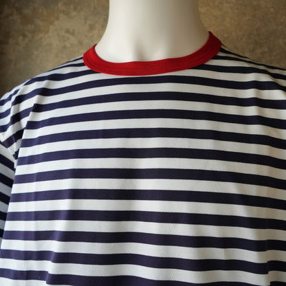 WORKERS_Border T_Short Sleeve_c#B/Trim Red x White x Navy