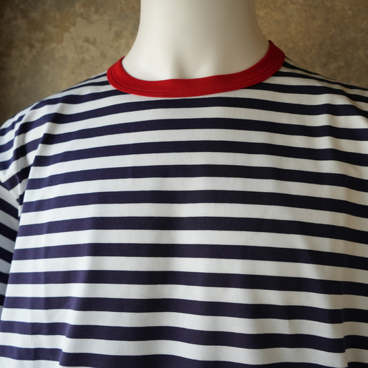 WORKERS_Border T_Short Sleeve_c#B/Trim Red x White x Navy