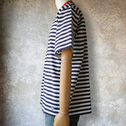 WORKERS_Border T_Short Sleeve_c#B/Trim Red x White x Navy