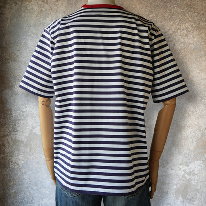 WORKERS_Border T_Short Sleeve_c#B/Trim Red x White x Navy