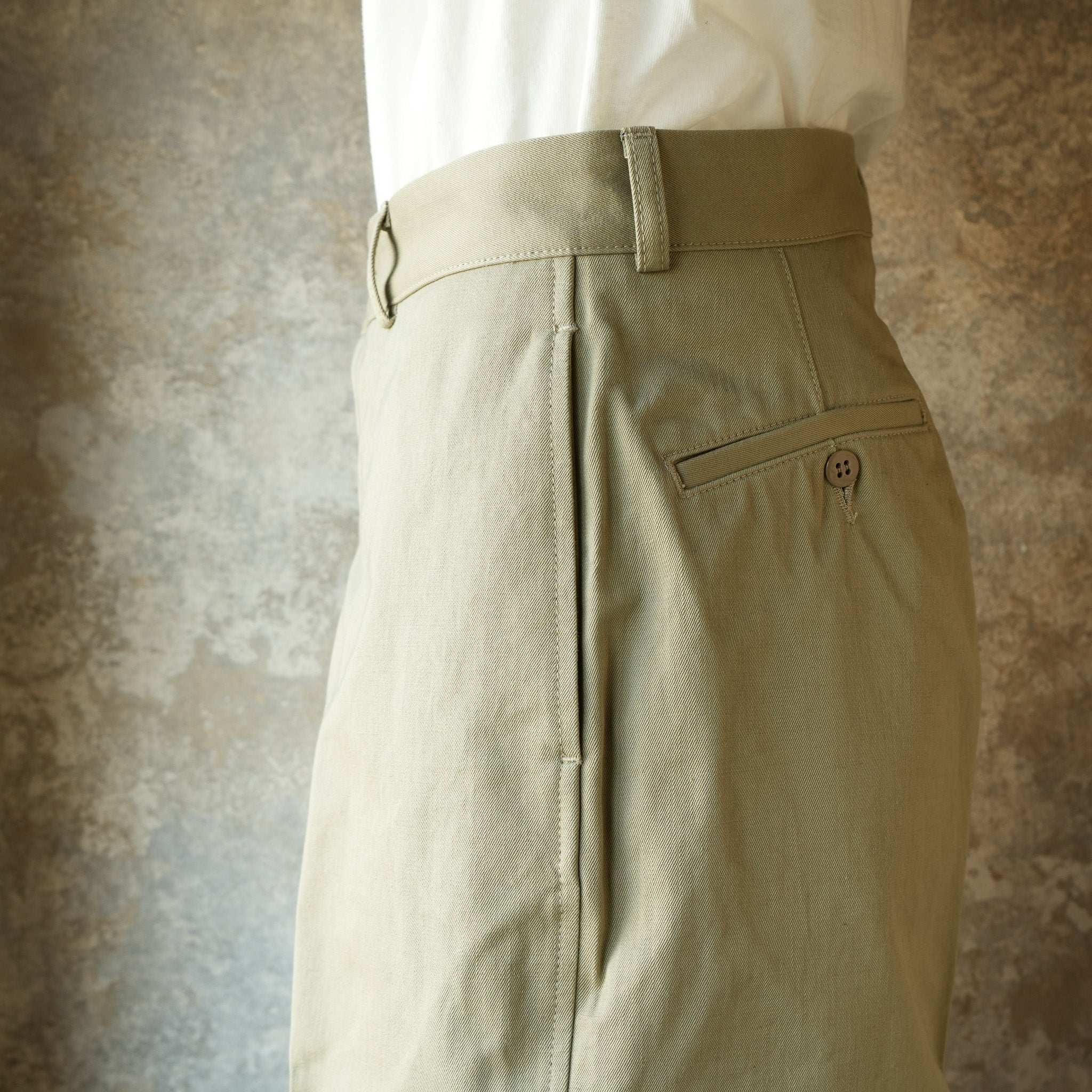 G&F Co._AFTER WAR TROUSERS_KHAKI – JeansShopSpiral