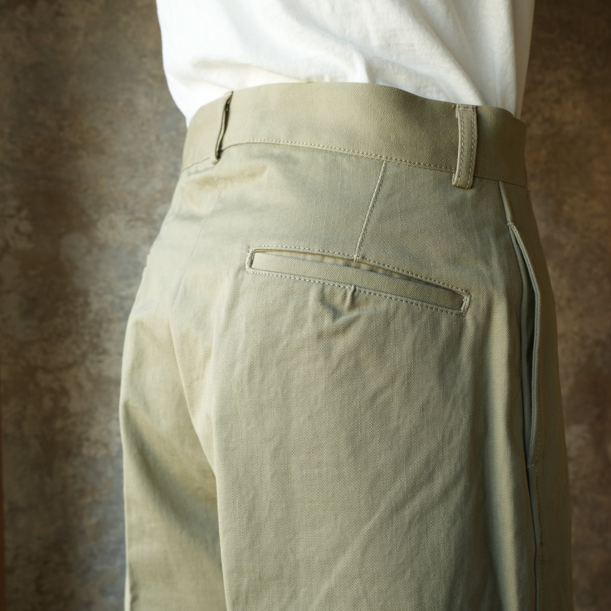 G&F Co._AFTER WAR TROUSERS_KHAKI – JeansShopSpiral
