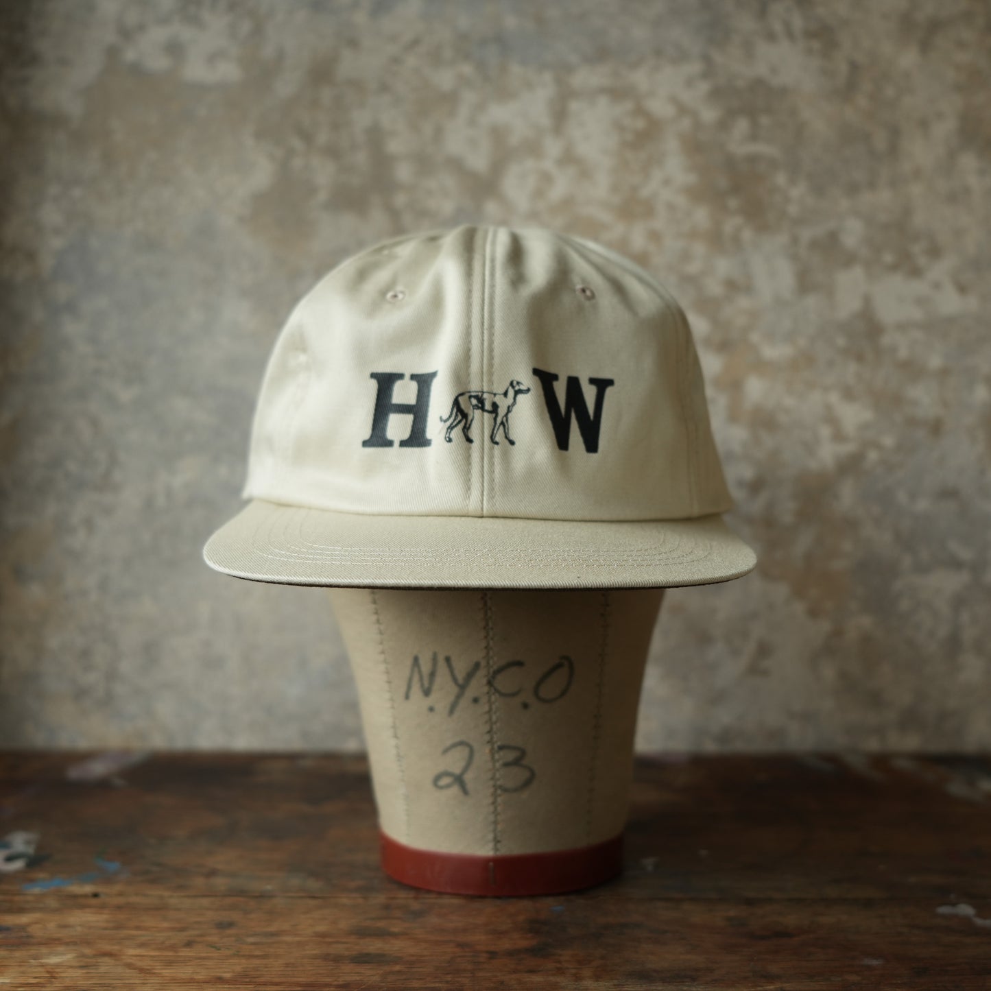 THE H.W.DOG&CO_D-01130_WASHED BIKERS CAP_BEIGE