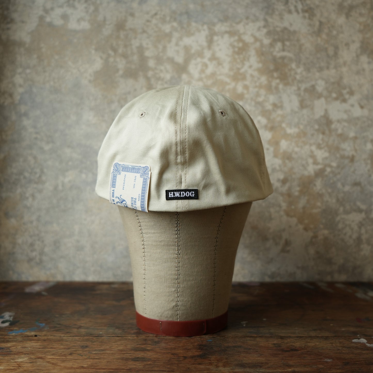 THE H.W.DOG&CO_D-01130_WASHED BIKERS CAP_BEIGE