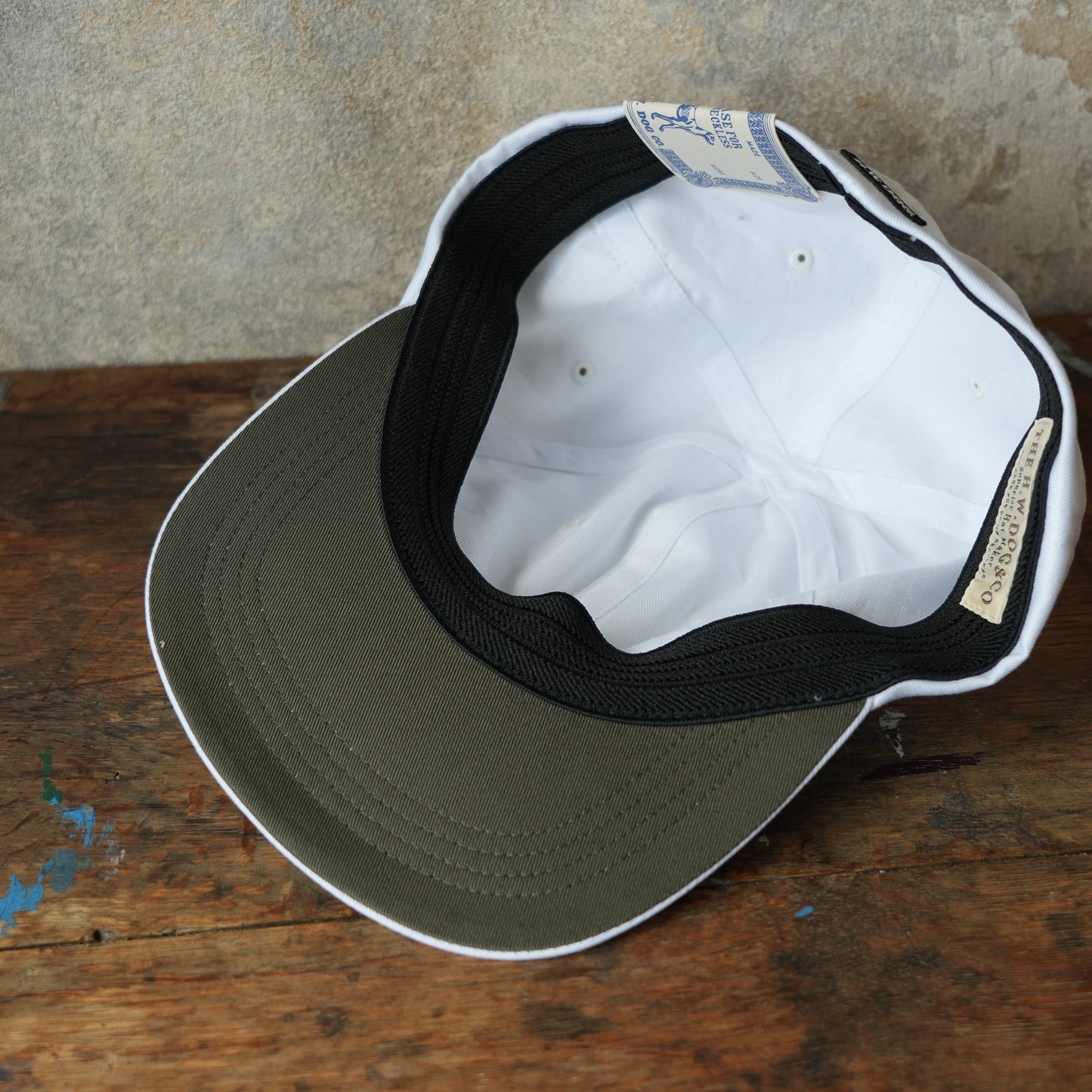 THE H.W.DOG&CO_D-01130_WASHED BIKERS CAP_WHITE