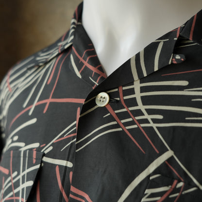 G&F Co._HAWAIIAN SHIRT L/S (HANABI)_INK BLACK