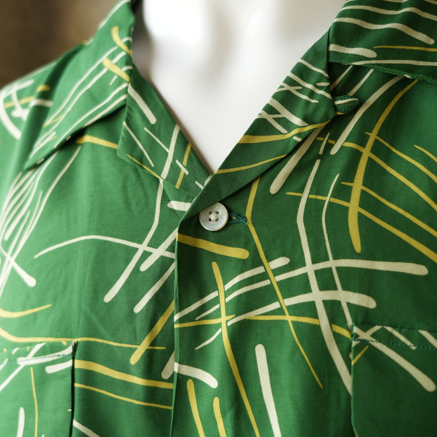 G&F Co._HAWAIIAN SHIRT S/S (HANABI)_GREEN