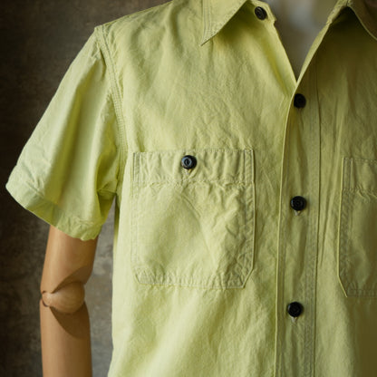 DELUXEWARE_WWS-33S_SHORT WORK SHIRT_GRNYEL