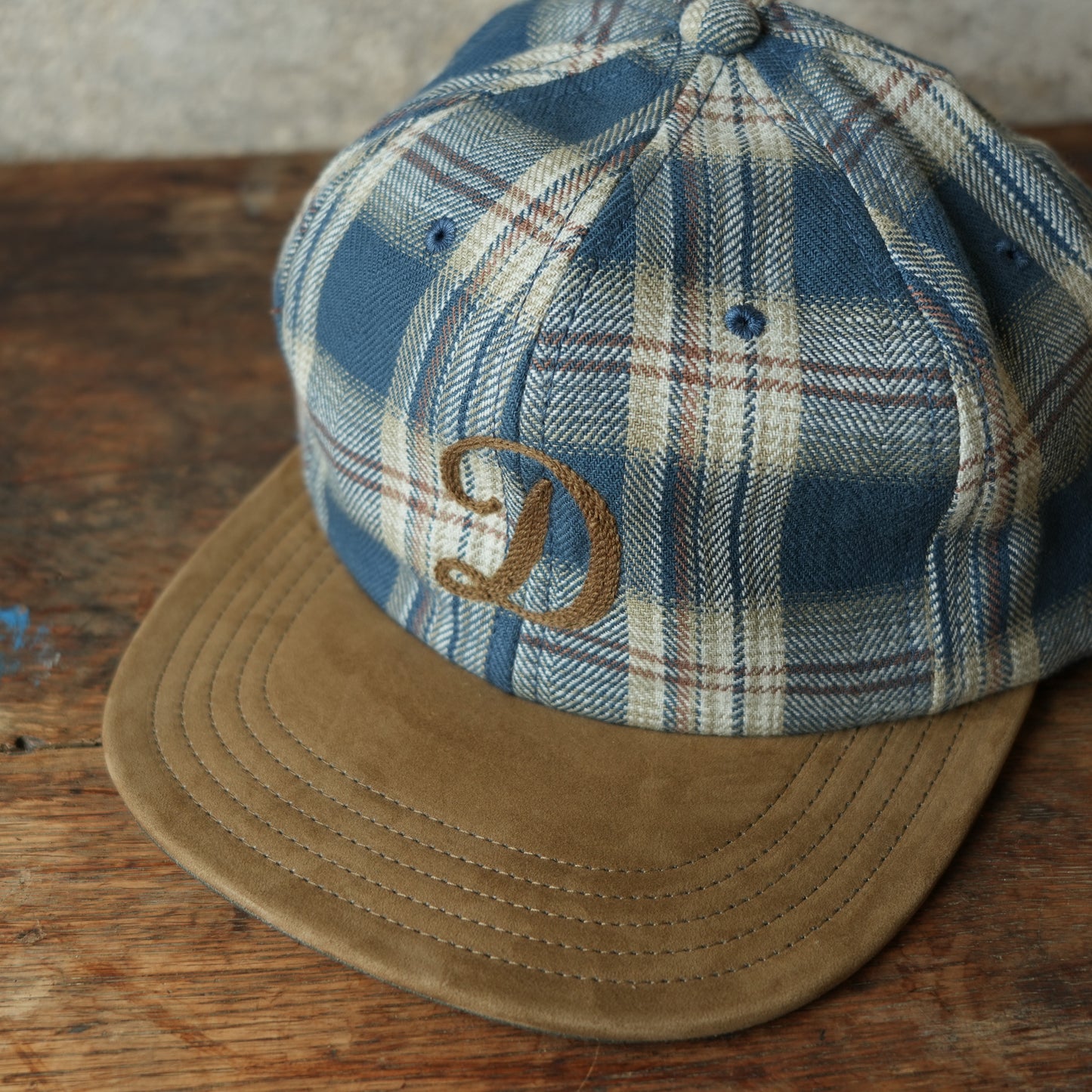 THE H.W.DOG&CO_D-01147_PLAID TWO TONE CAP - Navy