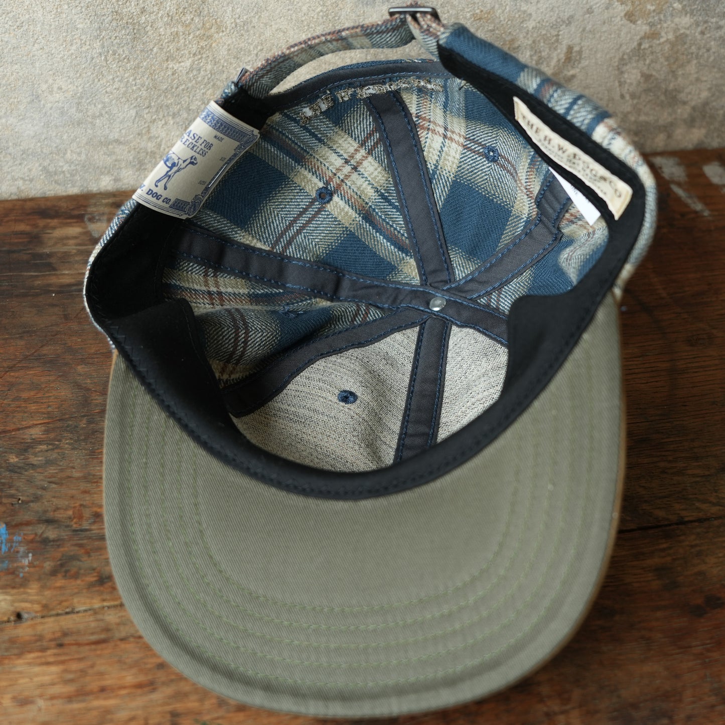 THE H.W.DOG&CO_D-01147_PLAID TWO TONE CAP - Navy