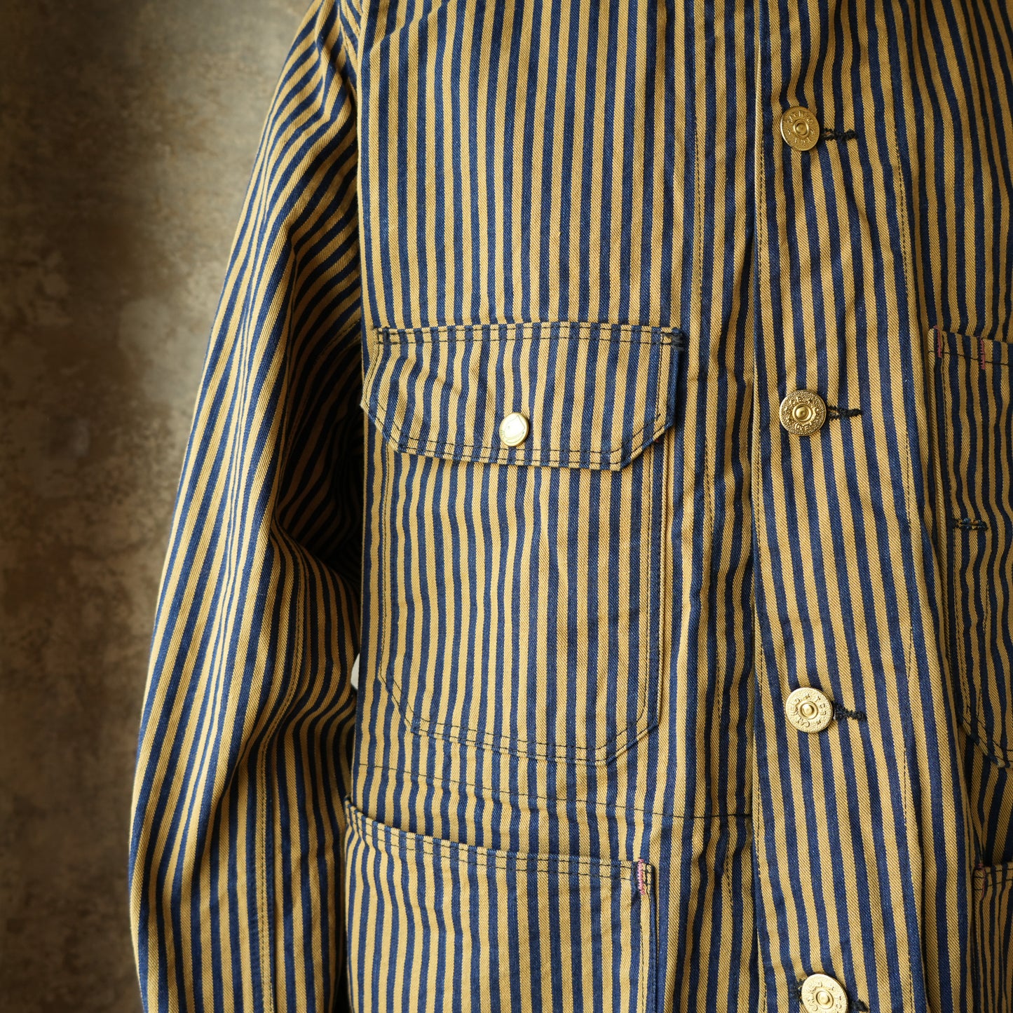 TCB Jeans_Cat Head Jacket_Brown Tabby Stripe