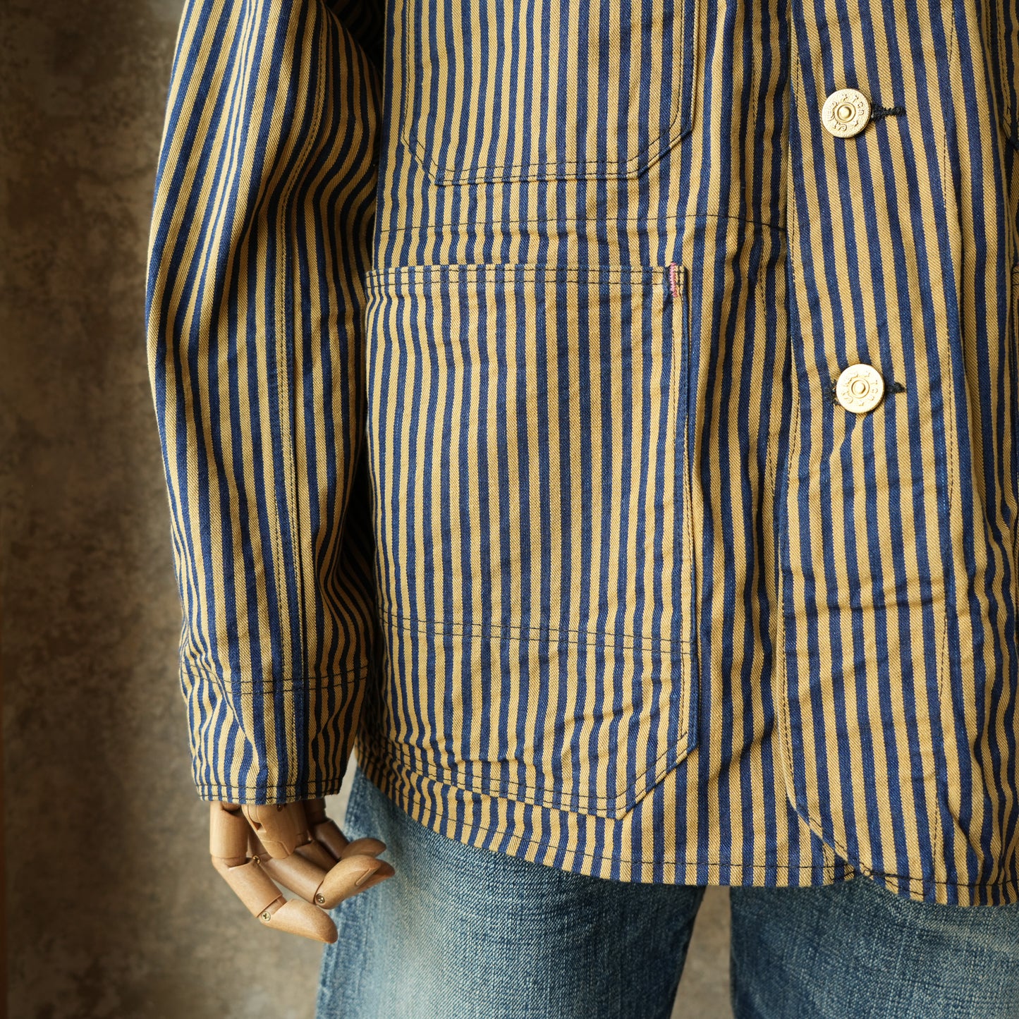 TCB Jeans_Cat Head Jacket_Brown Tabby Stripe