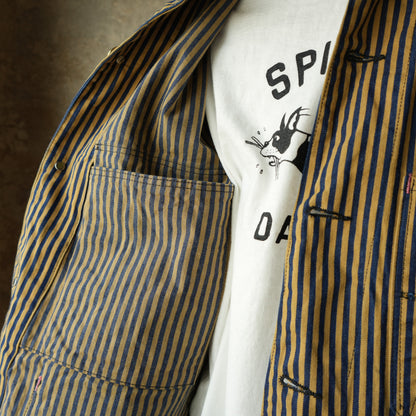 TCB Jeans_Cat Head Jacket_Brown Tabby Stripe