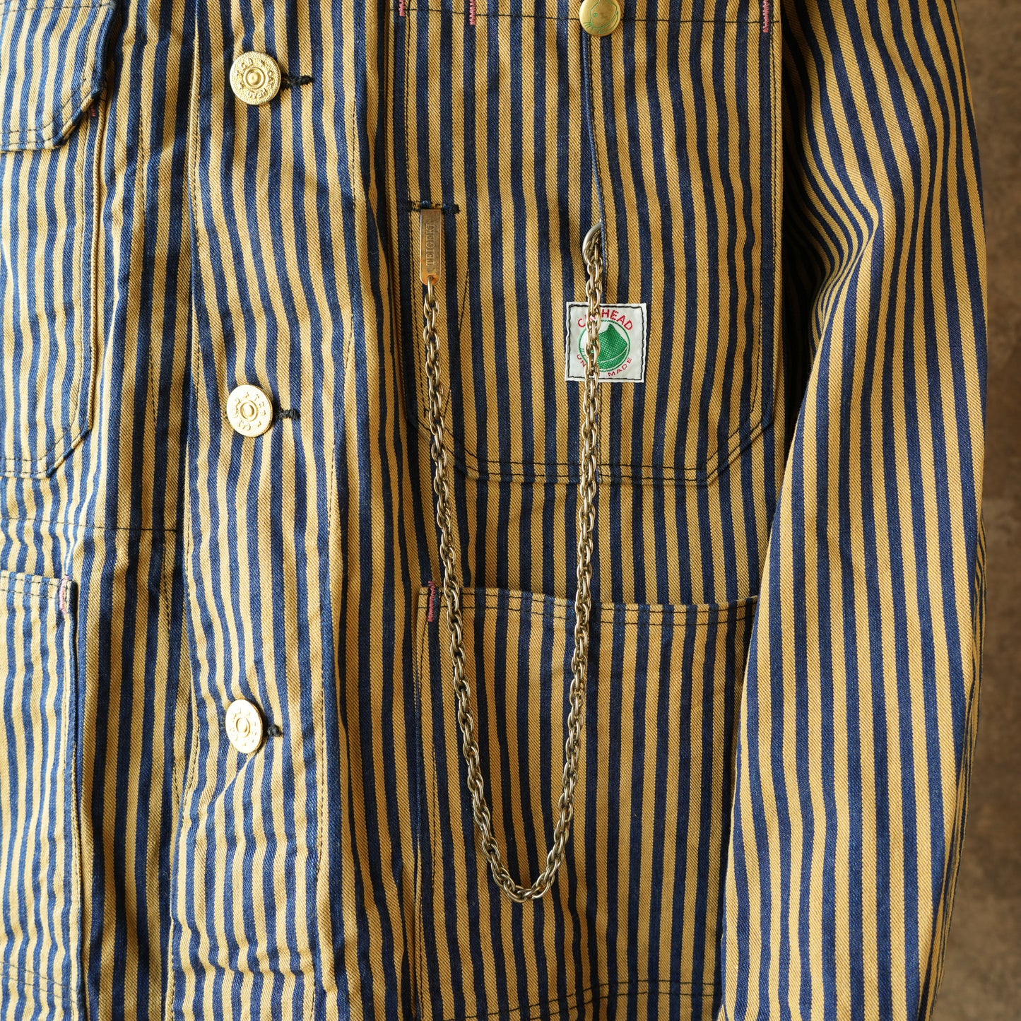 TCB Jeans_Cat Head Jacket_Brown Tabby Stripe