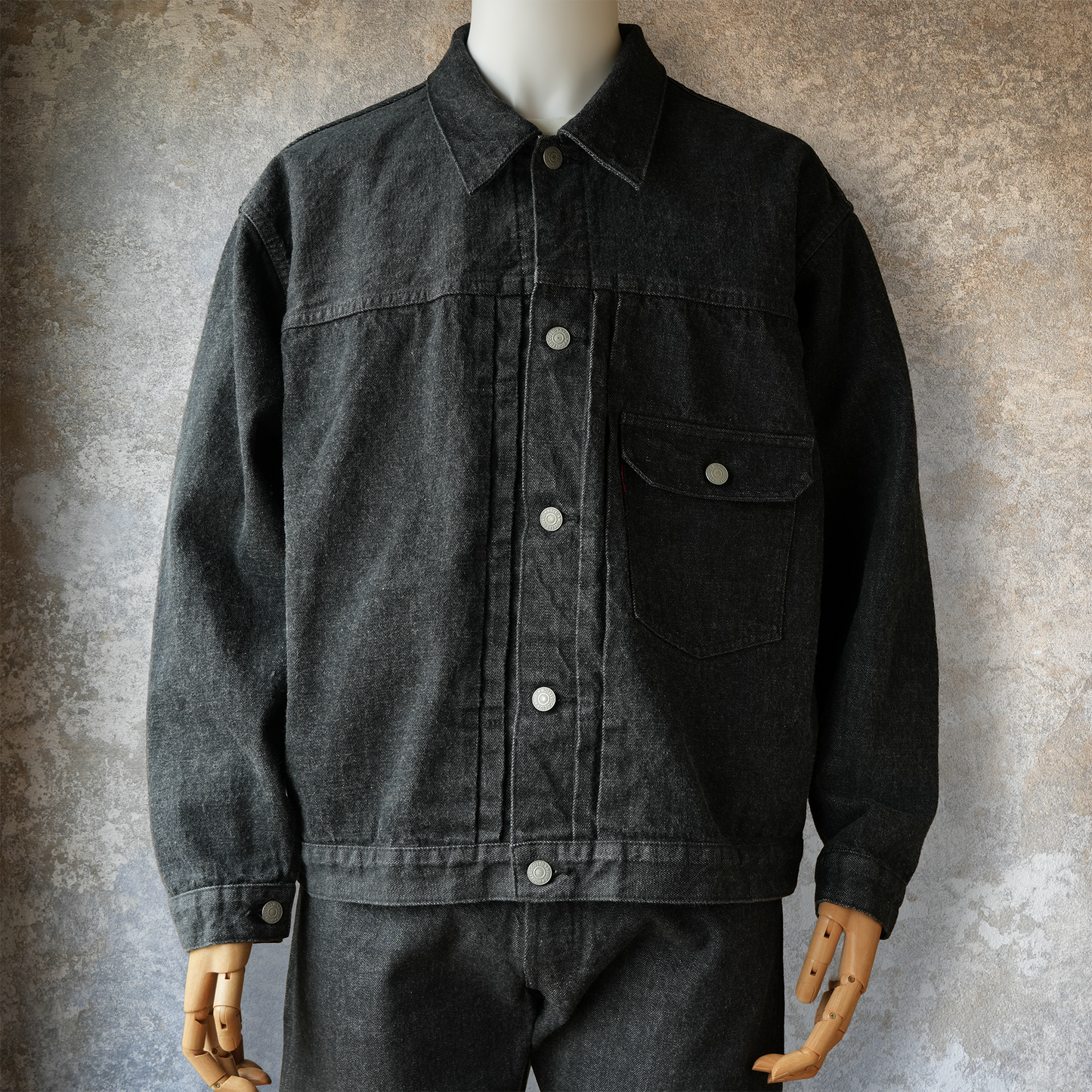 WORKERS_Los 806XH, Full-Back, 13.7 oz, schwarzer Rohdenim