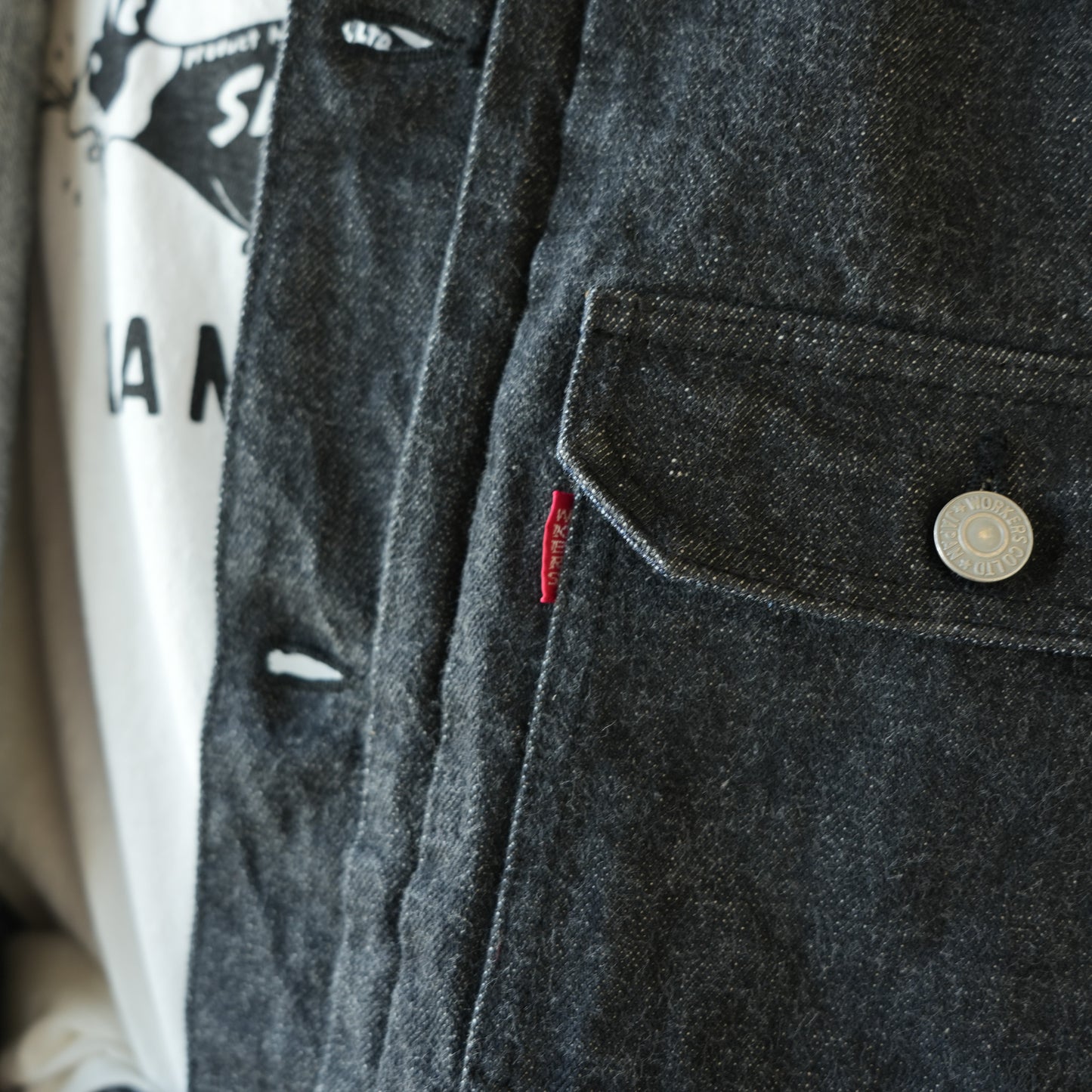WORKERS_Los 806XH, Full-Back, 13.7 oz, schwarzer Rohdenim