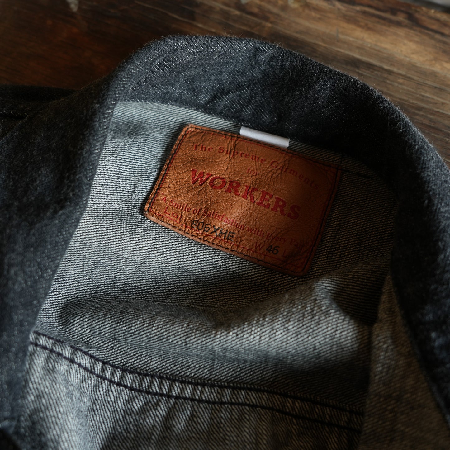 WORKERS_Los 806XH, Full-Back, 13.7 oz, schwarzer Rohdenim