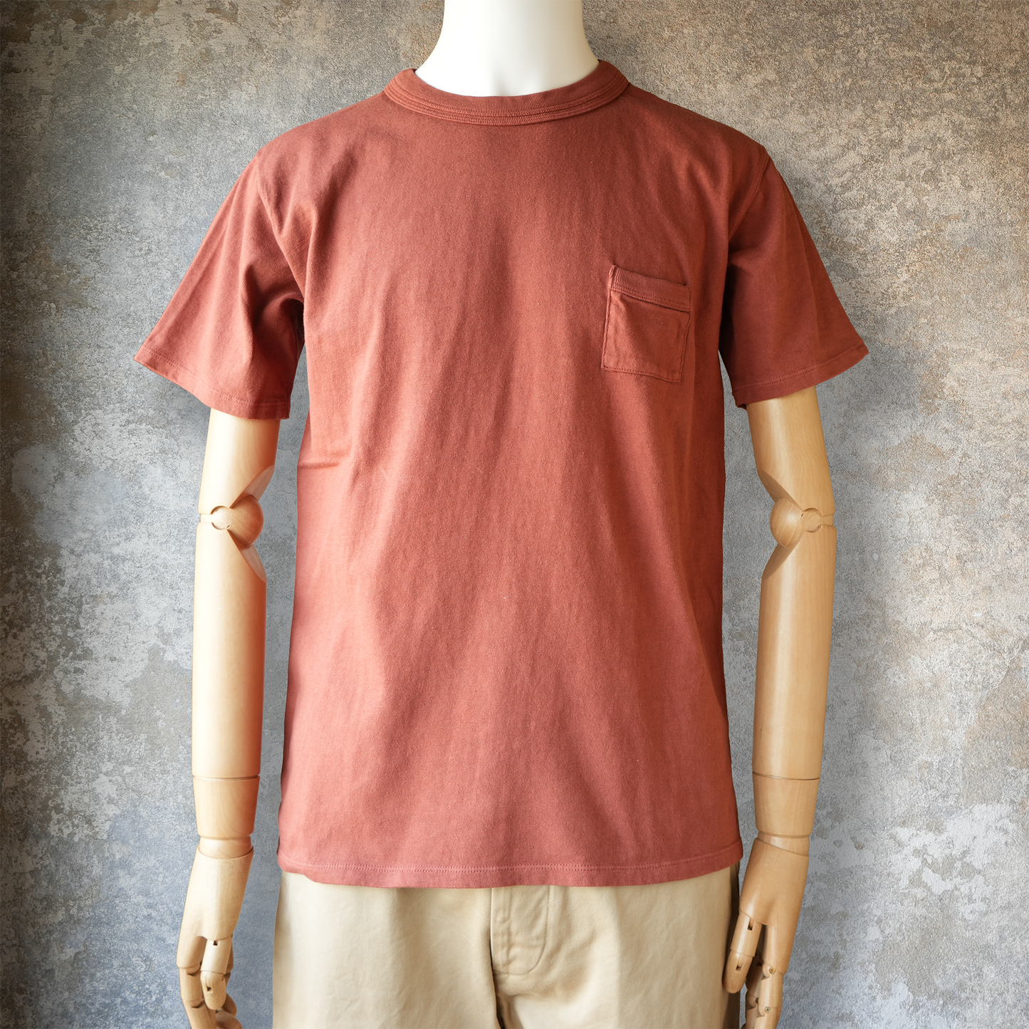 LOOP&WEFT_LRC1126_LOOPWHEELED DOUBLE BINDER POCKET CREW_BURGUNDY