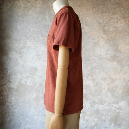 LOOP&WEFT_LRC1126_LOOPWHEELED DOUBLE BINDER POCKET CREW_BURGUNDY