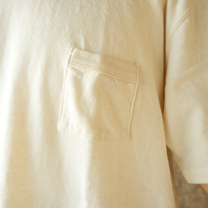LOOP&WEFT_LRC1126_LOOPWHEELED DOUBLE BINDER POCKET CREW_CLASSIC IVORY