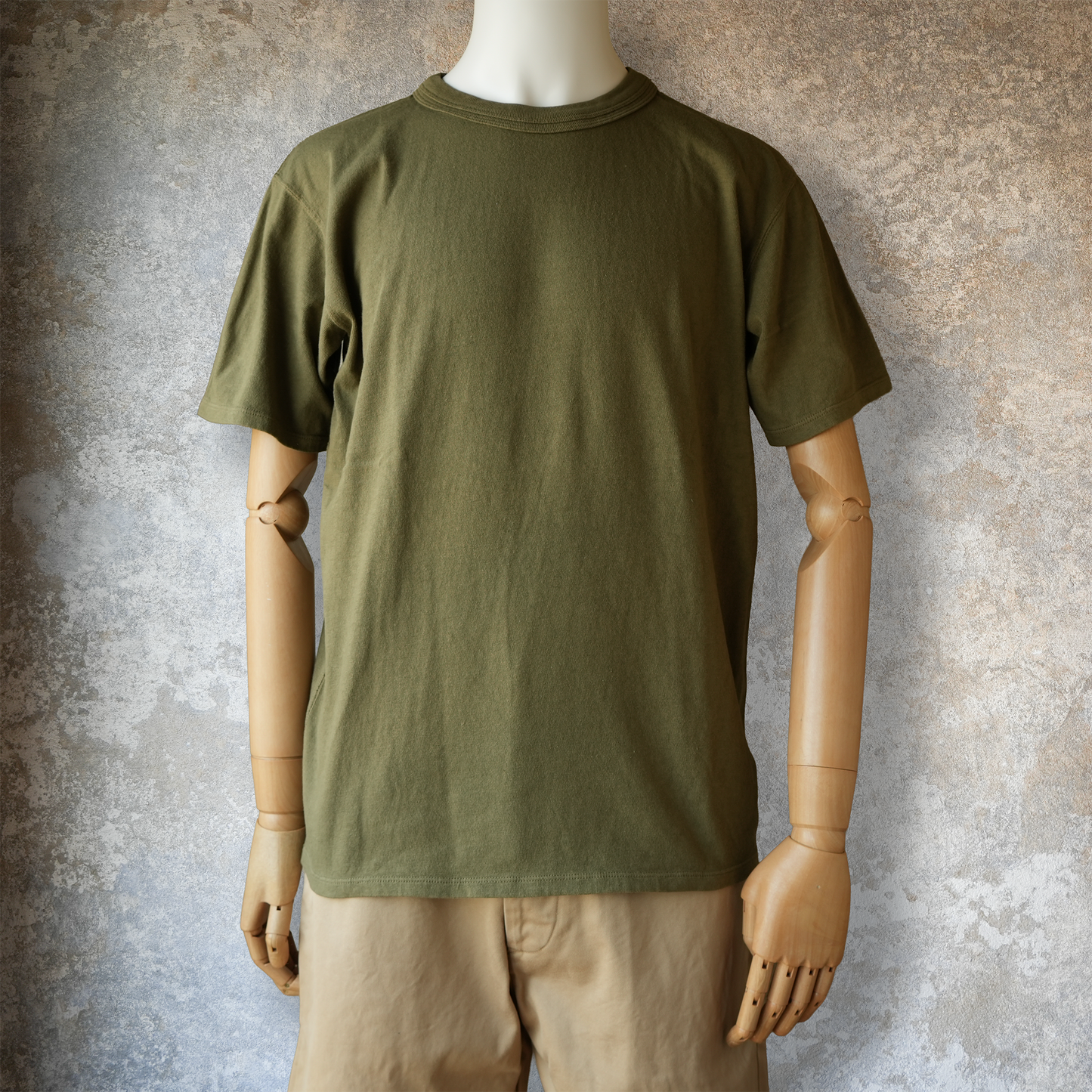 LOOP＆WEFT_LRC1127_LOOPWHEELED DOUBLE BINDER CREW_ARMY OLIVE