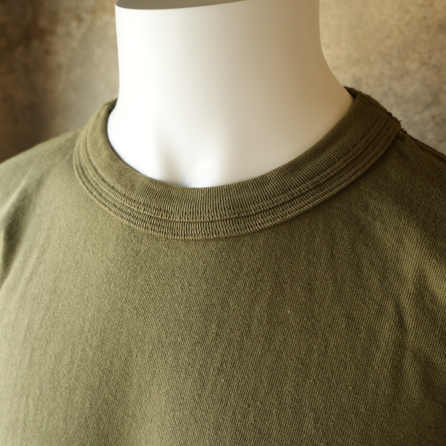 LOOP＆WEFT_LRC1127_LOOPWHEELED DOUBLE BINDER CREW_ARMY OLIVE