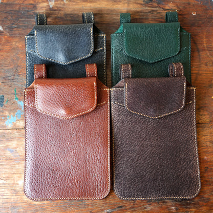 SpiralDance_Mobile holster_Wild Boar Leather_Black