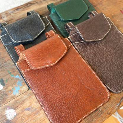 SpiralDance_Mobile holster_Wild Boar Leather_D.Brown