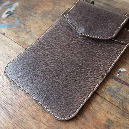 SpiralDance_Mobile holster_Wild Boar Leather_D.Brown