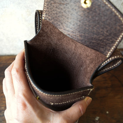 SpiralDance_Mobile holster_Wild Boar Leather_D.Brown