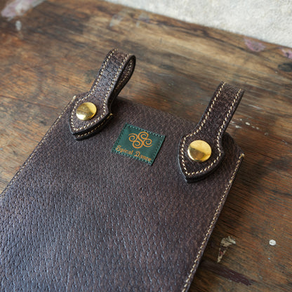 SpiralDance_Mobile holster_Wild Boar Leather_D.Brown