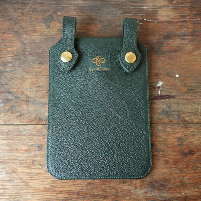 SpiralDance_Mobile holster_Wild Boar Leather_D.Green