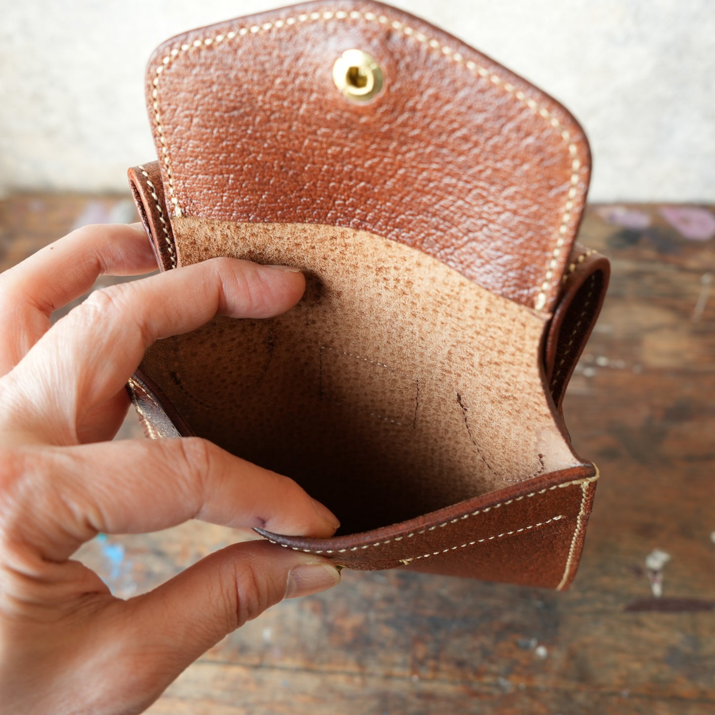 SpiralDance_Mobile holster_Wild Boar Leather_Brown