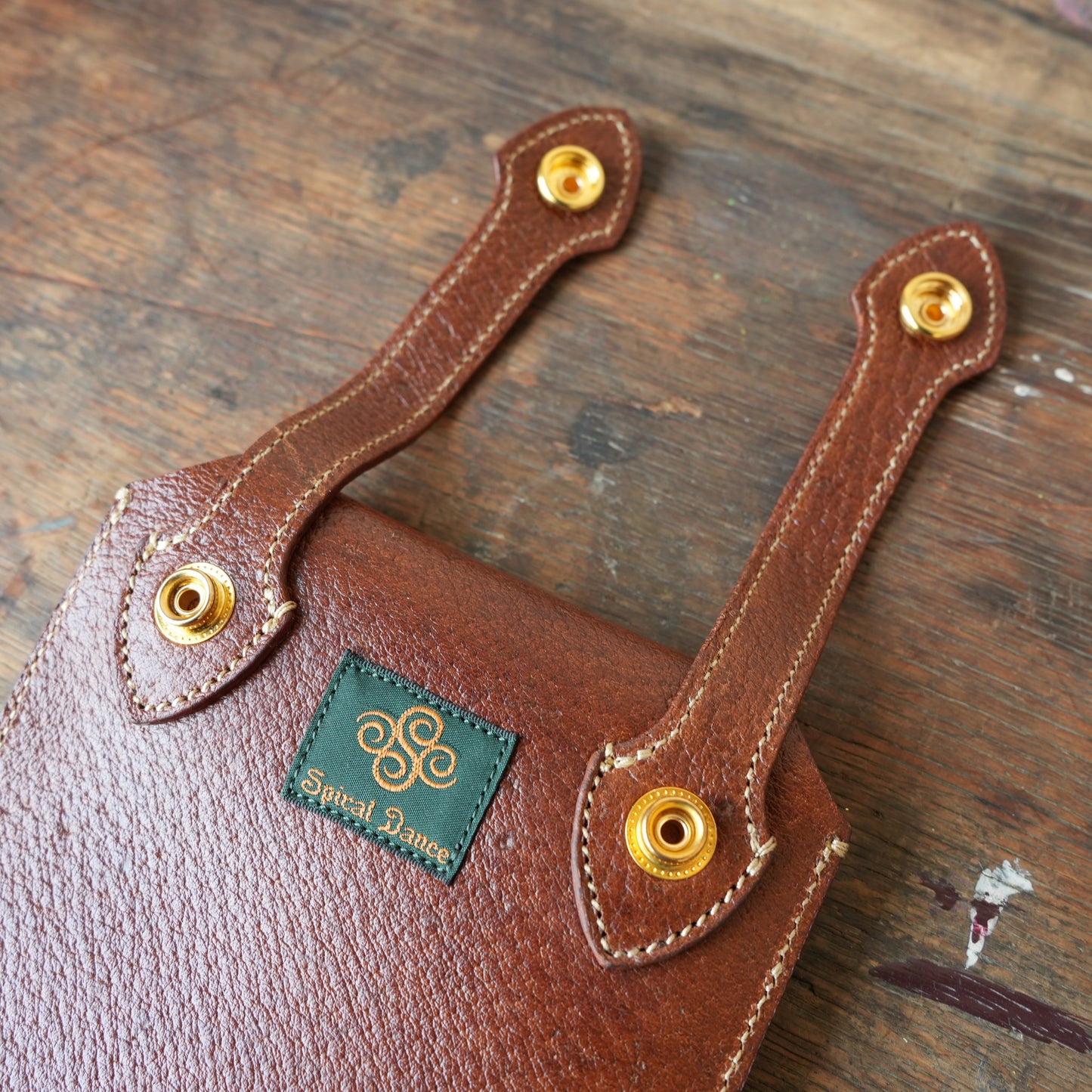 SpiralDance_Mobile holster_Wild Boar Leather_Brown