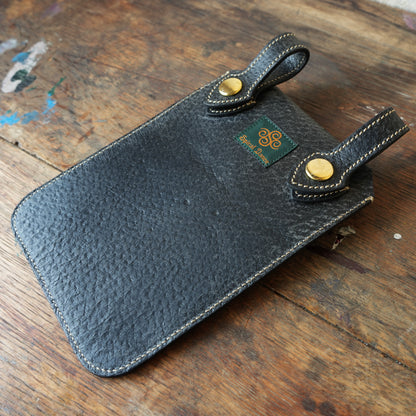 SpiralDance_Mobile holster_Wild Boar Leather_Black