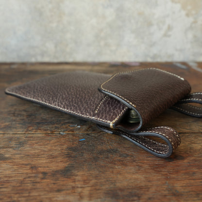 SpiralDance_Mobile holster_Wild Boar Leather_D.Brown