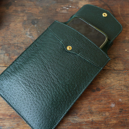 SpiralDance_Mobile holster_Wild Boar Leather_D.Green
