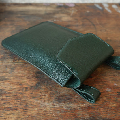 SpiralDance_Mobile holster_Wild Boar Leather_D.Green